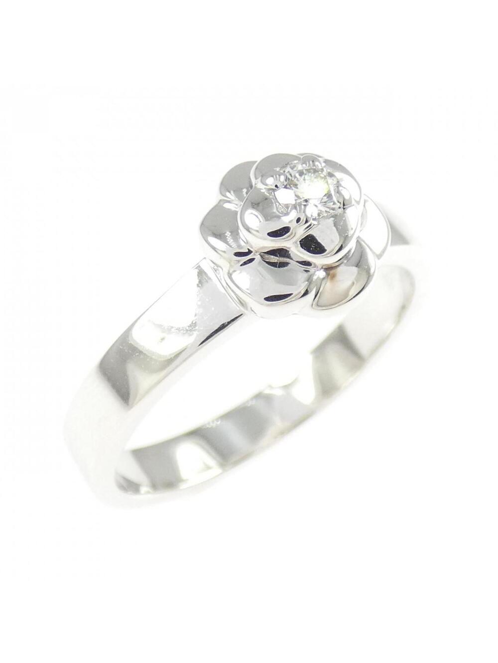 Chanel Camellia Ring 18K White Gold #351457C22B